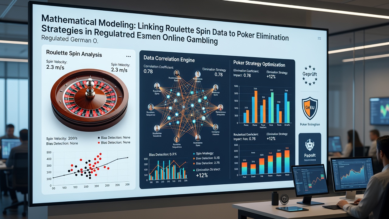 Darstellung von Simulationssoftware, die Roulette- und Poker-Daten in deutschen Online-Umgebungen verbindet