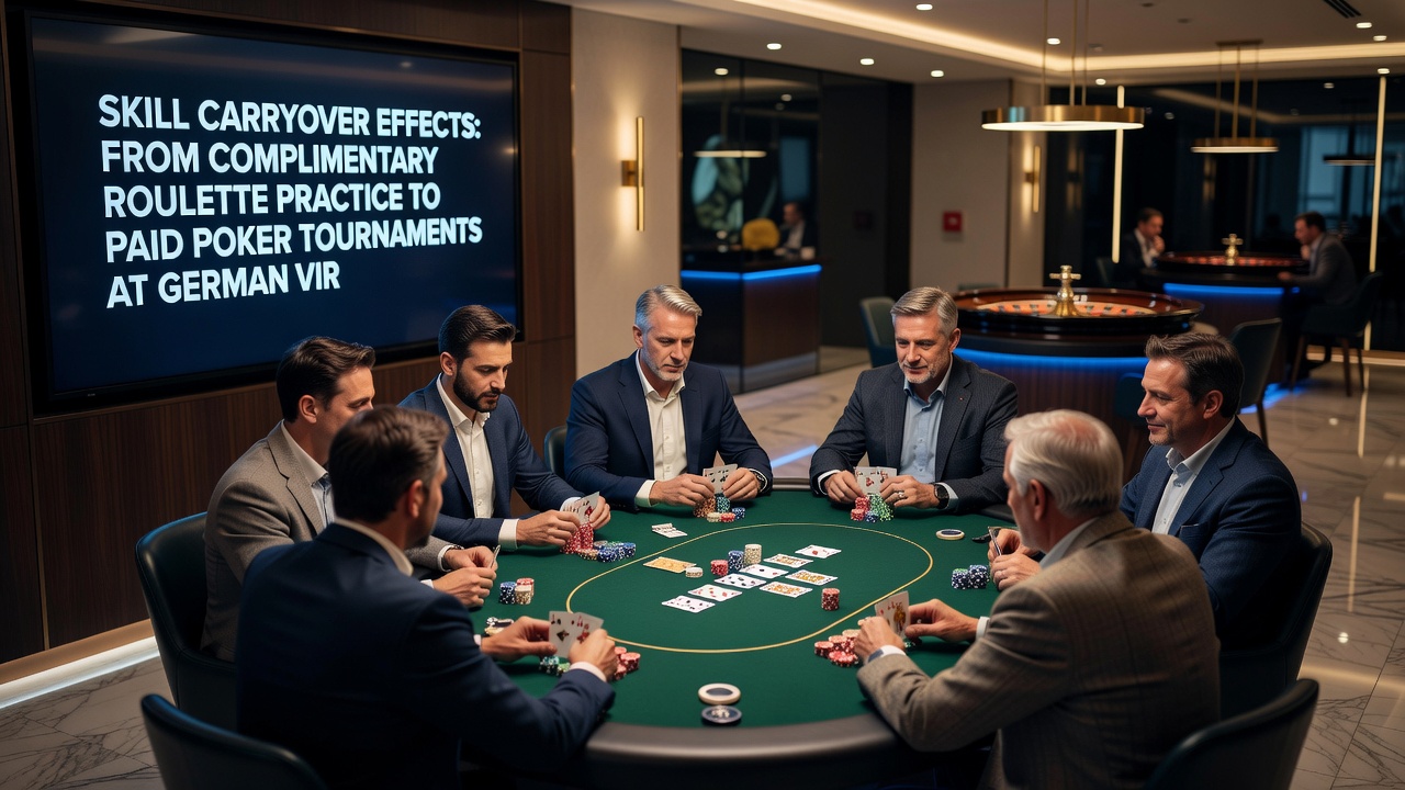 Spieler bei der Analyse von Roulette-Sequenzen auf einem mobilen Gerät mit Übergang zu Poker-Turnier-Statistiken